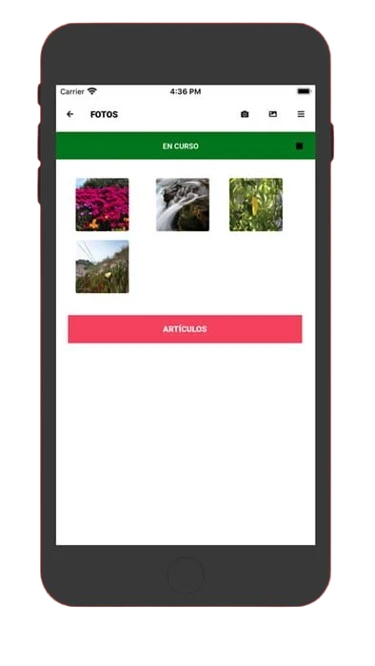 Fotografías de una intervención en la app móvil AppSat