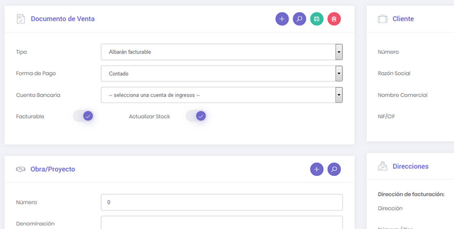 Registros de facturación y documentos de ventas