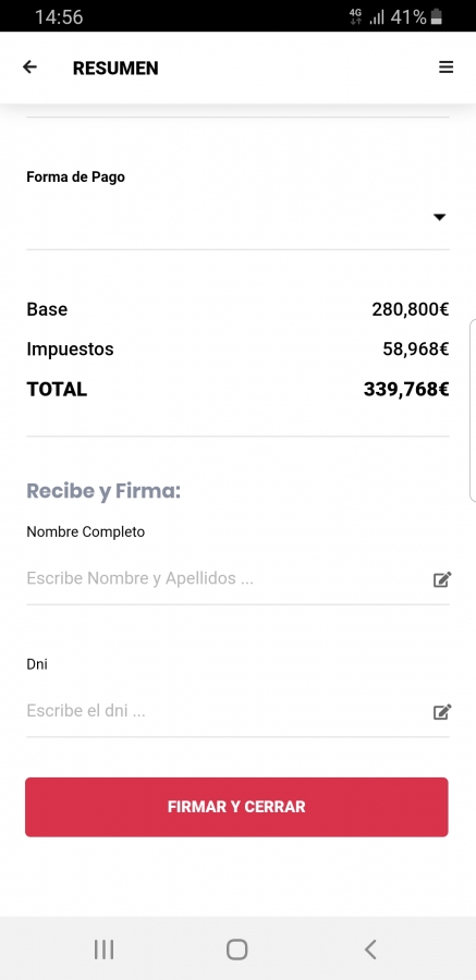 Firma Digital Orden de Trabajo