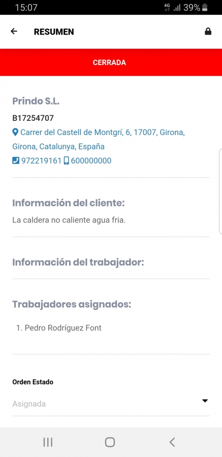 Re-Abrir Orden de Trabajo Cerrada